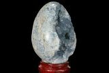 Crystal Filled Celestine (Celestite) Egg Geode - Madagascar #98777-2